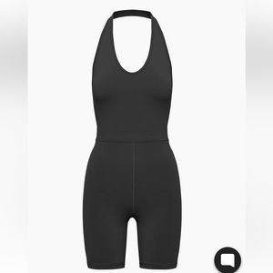 Aritzia black halter romper